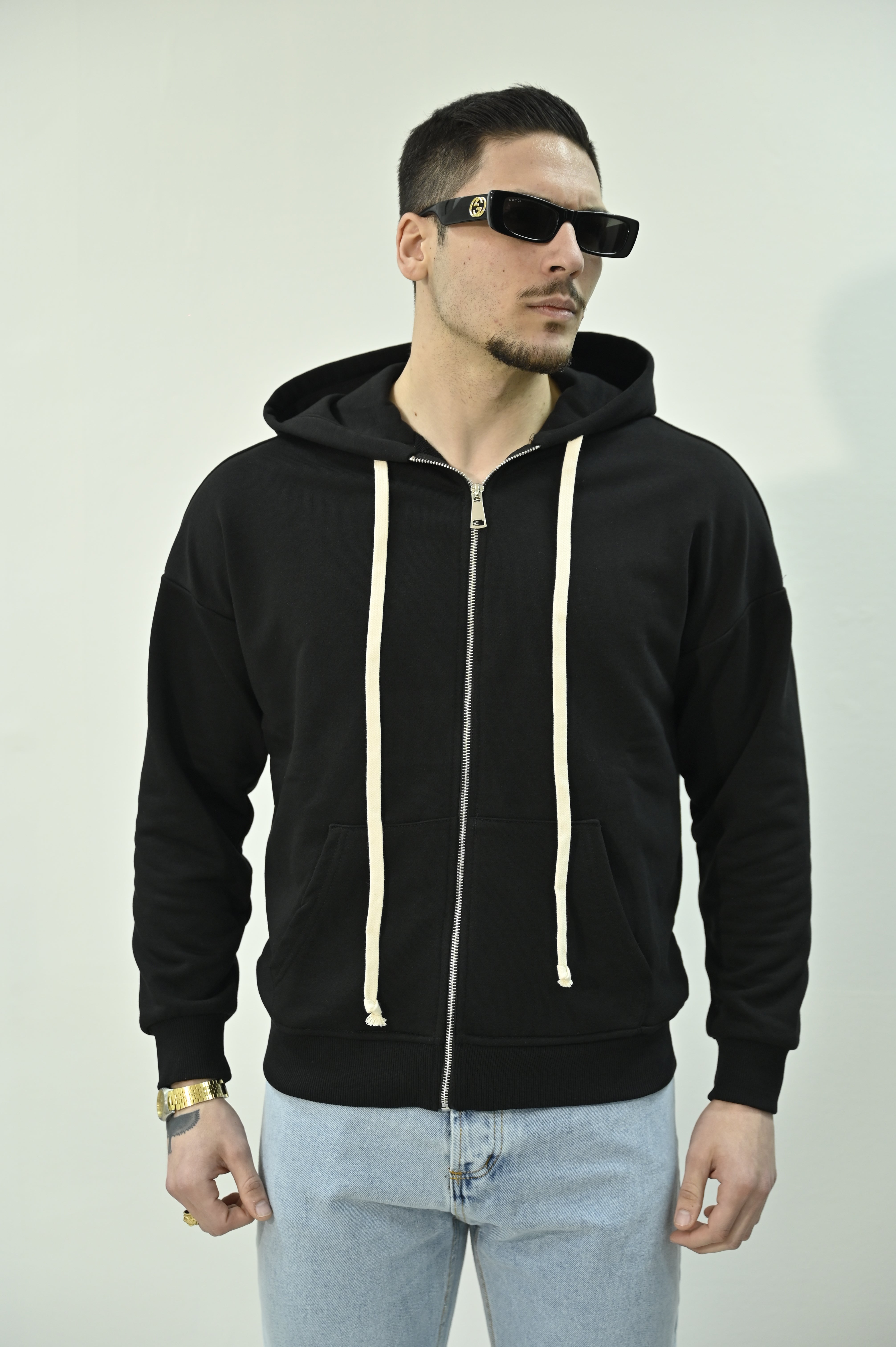 Felpa basic con zip