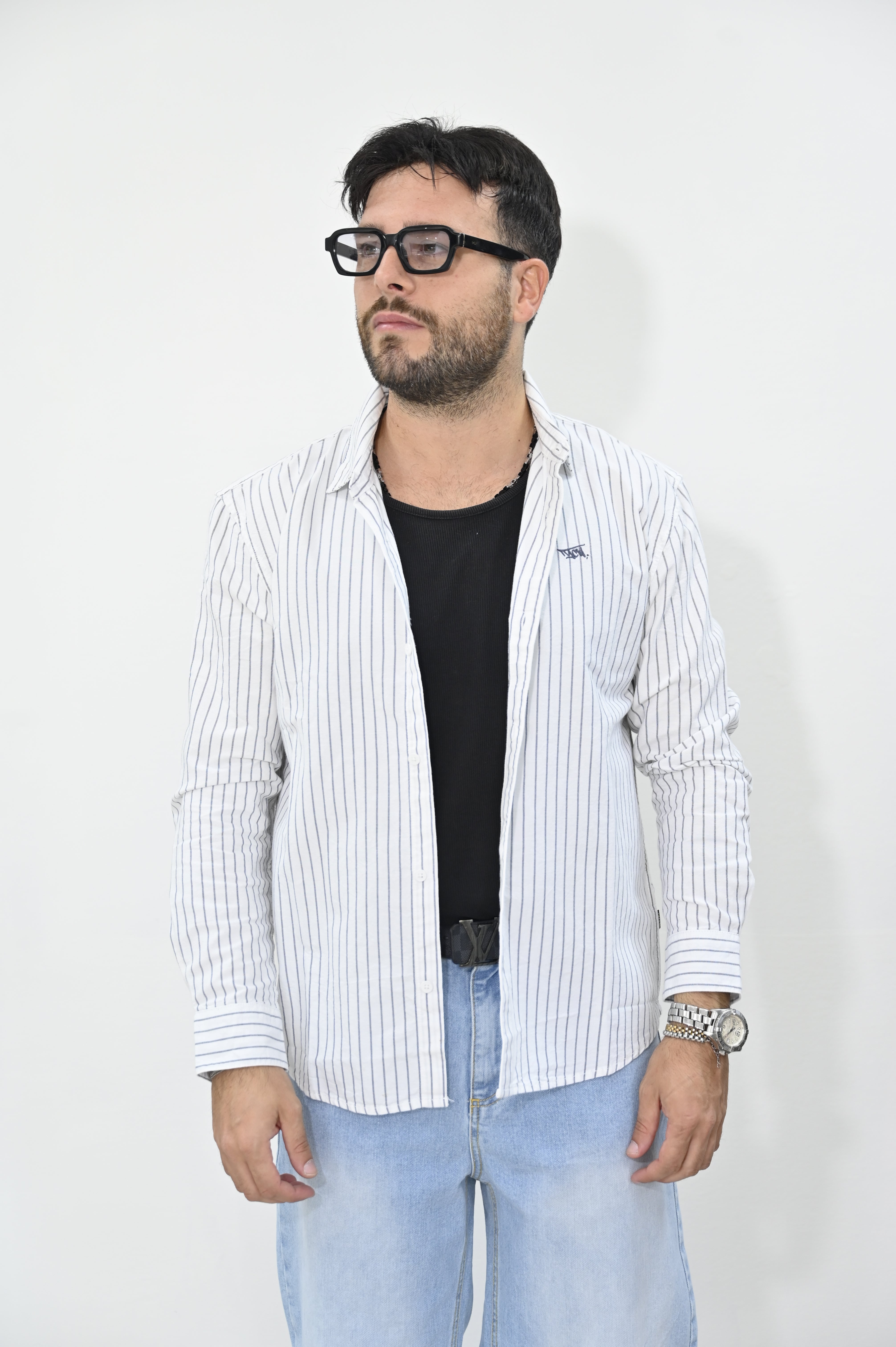 Camicia righe bianca Tiffosi