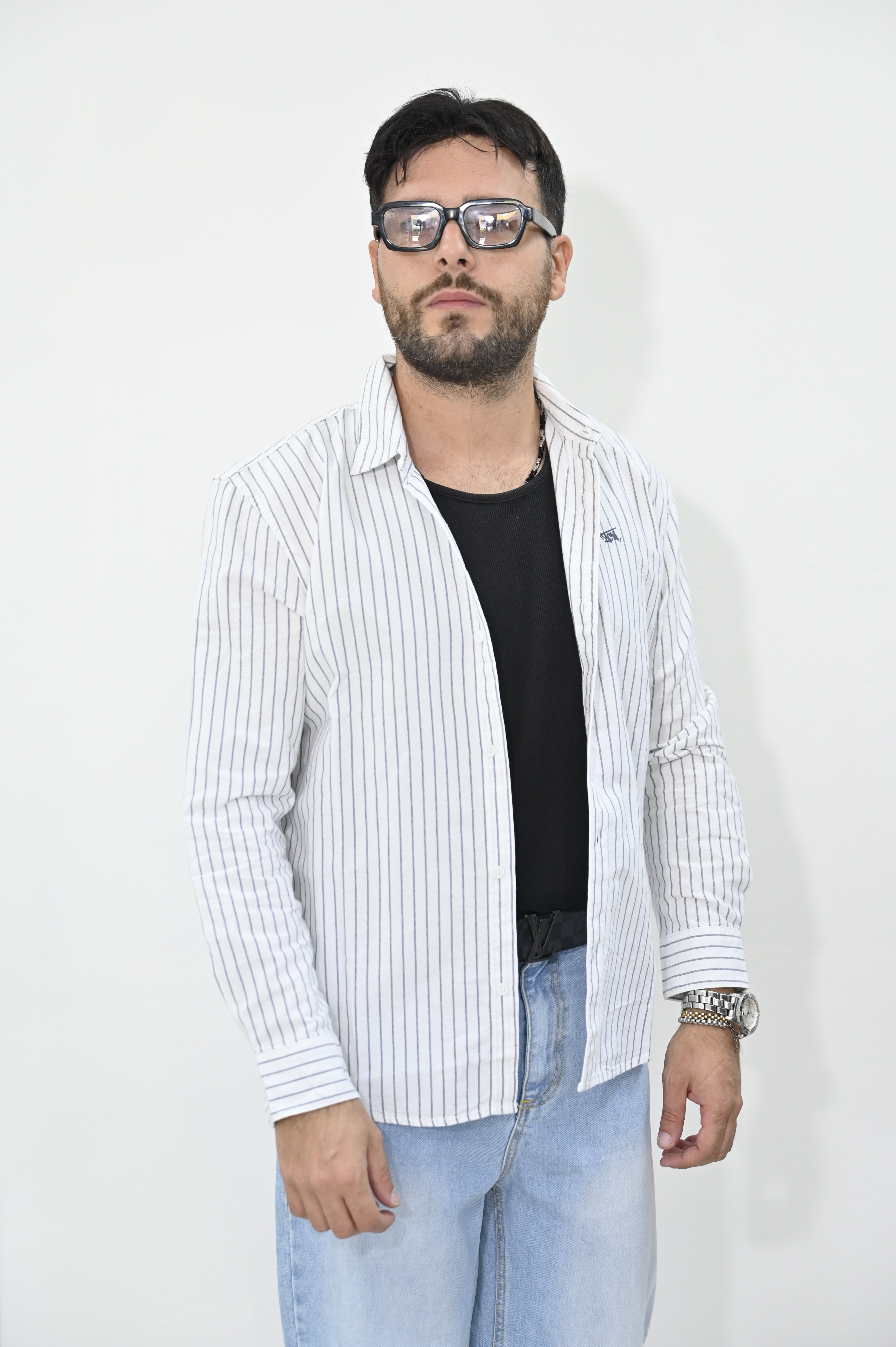 Camicia righe bianca Tiffosi