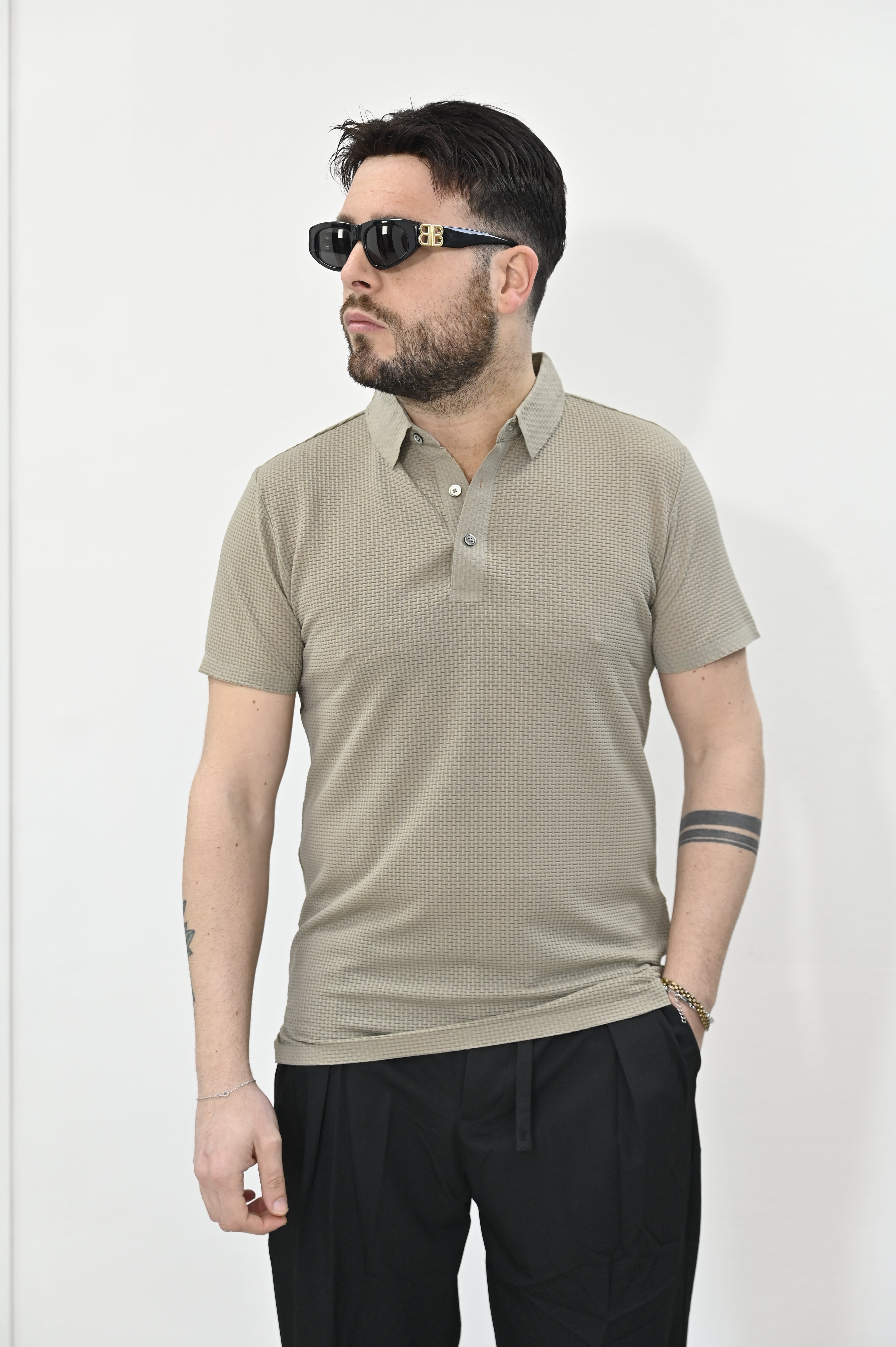 Polo art. GL104TB-S26 military Gianni Lupo