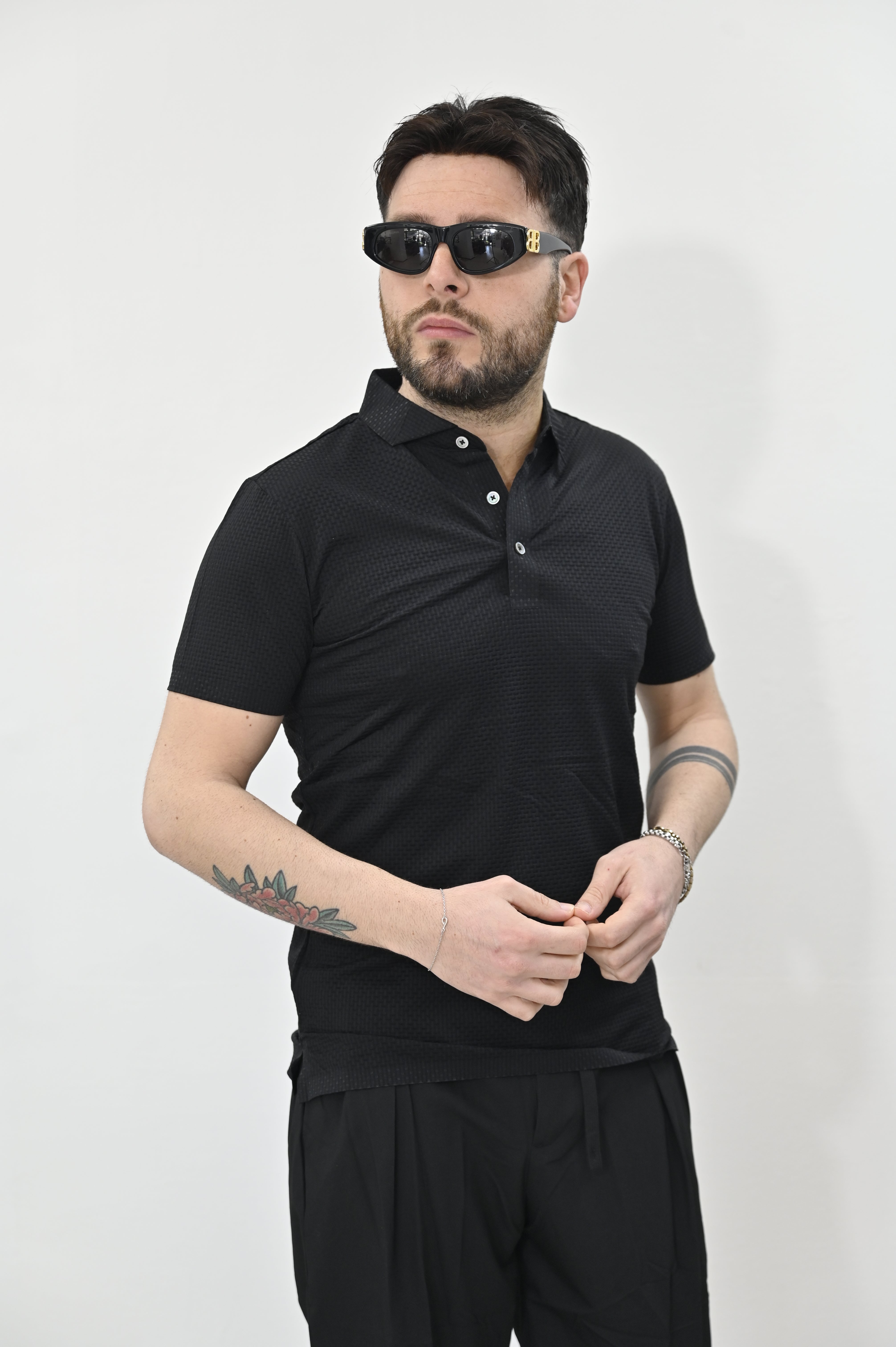 Polo art. GL104TB-S26 nera Gianni Lupo
