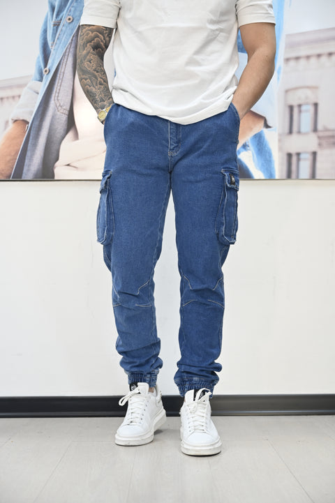 Jeans cargo dolly noire