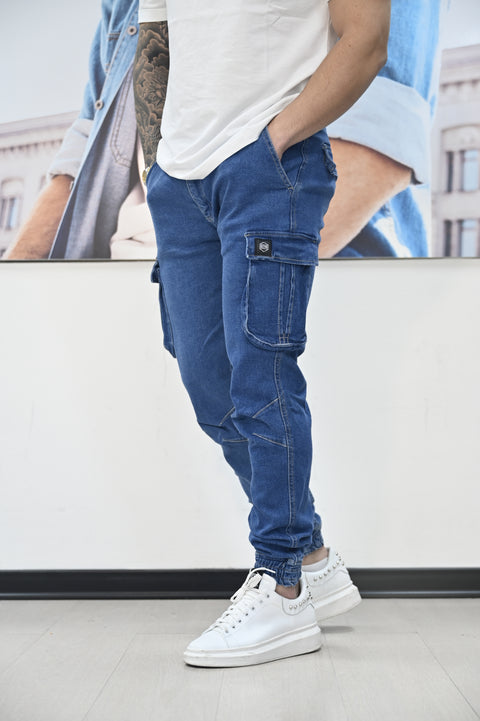 Jeans cargo dolly noire