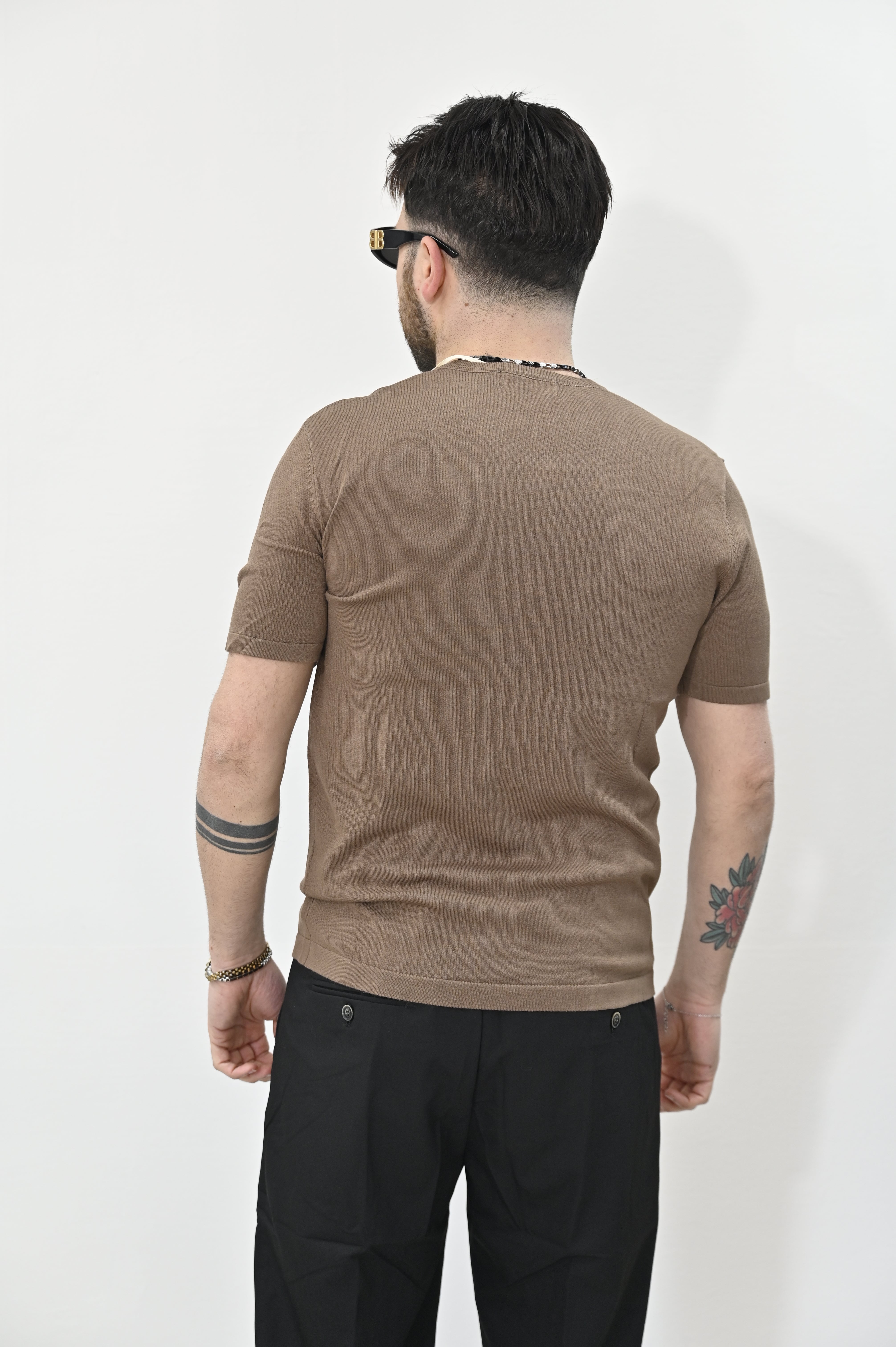 T-shirt in filo tabacco Gianni Lupo