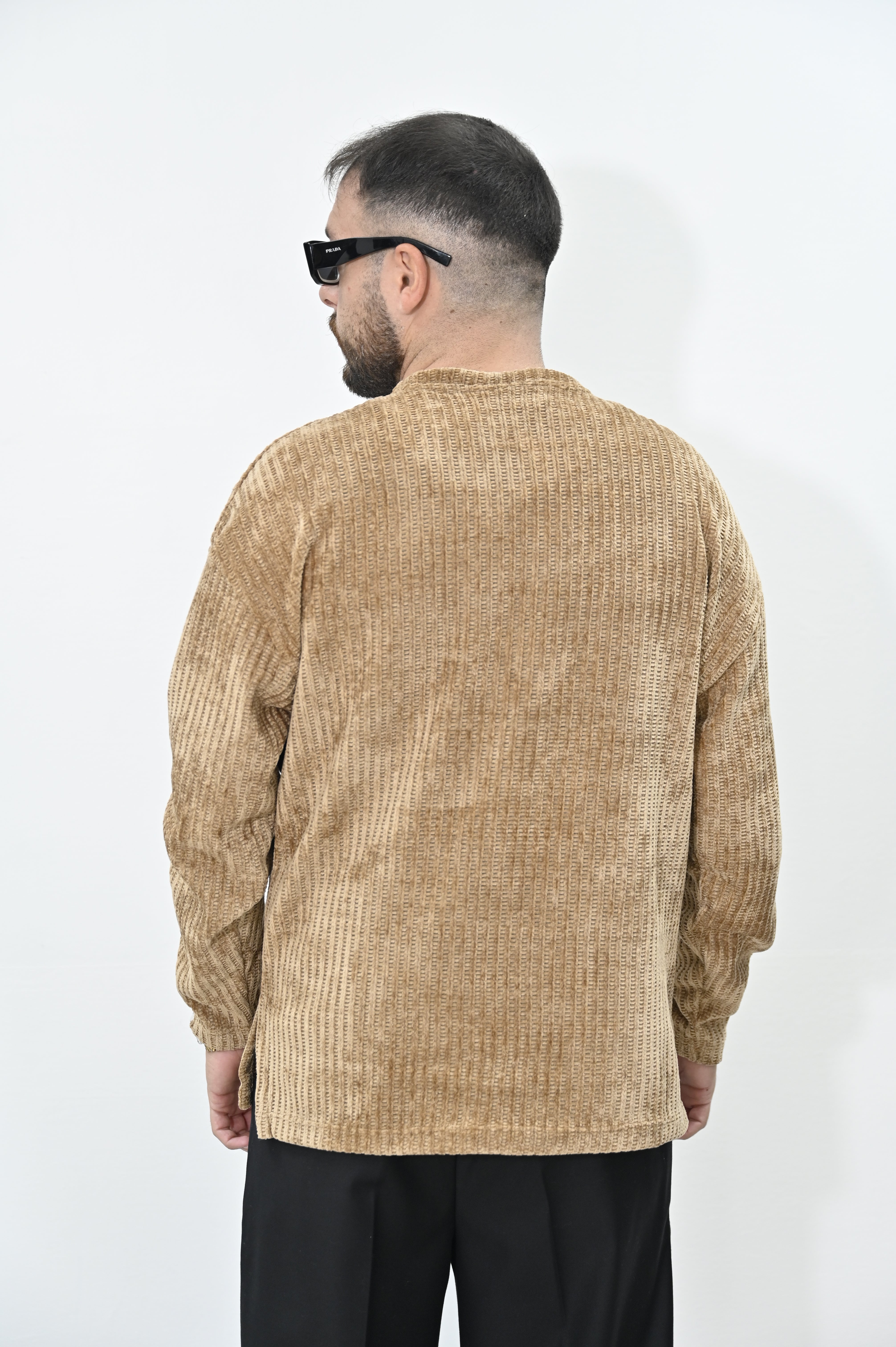 Maglia in ciniglia tabacco NJB