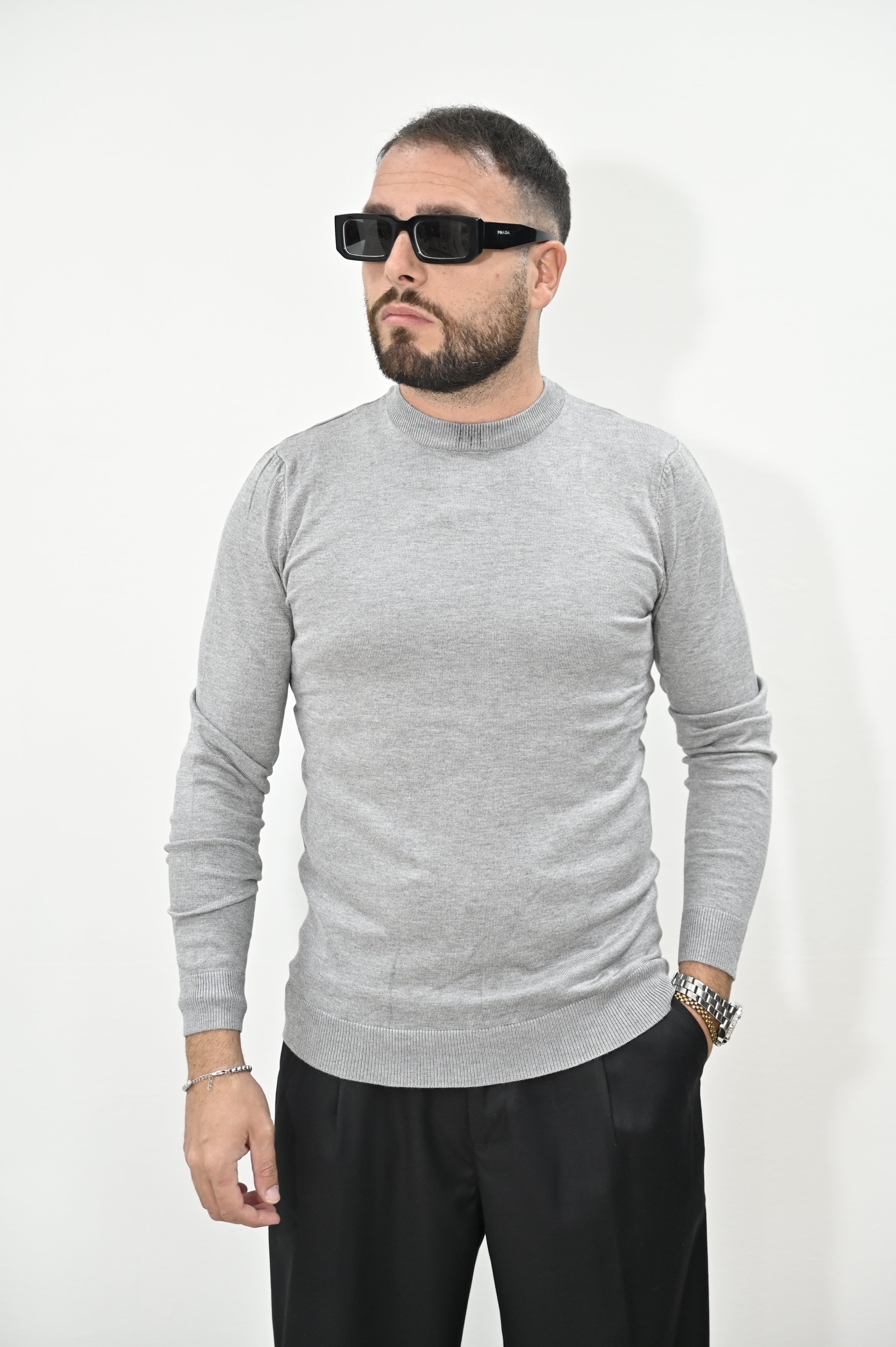 Maglioncino basic grigio