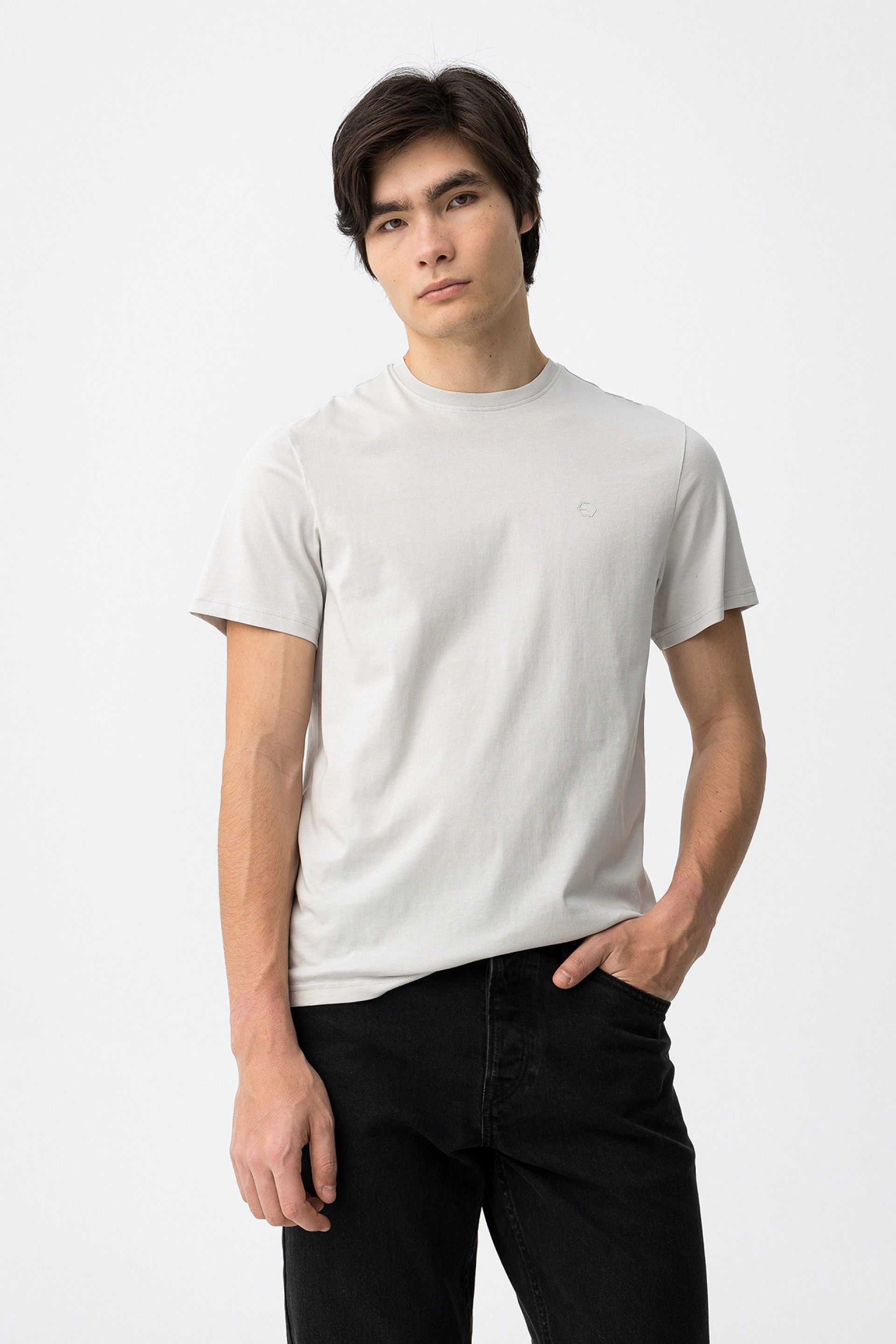 T-shirt basic grigia Tiffosi